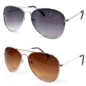 aviator sunglasses with crystals